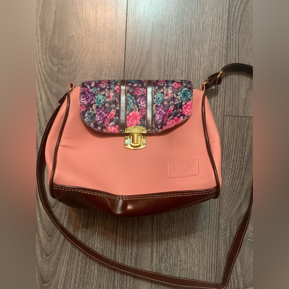 Pink purse with flower print